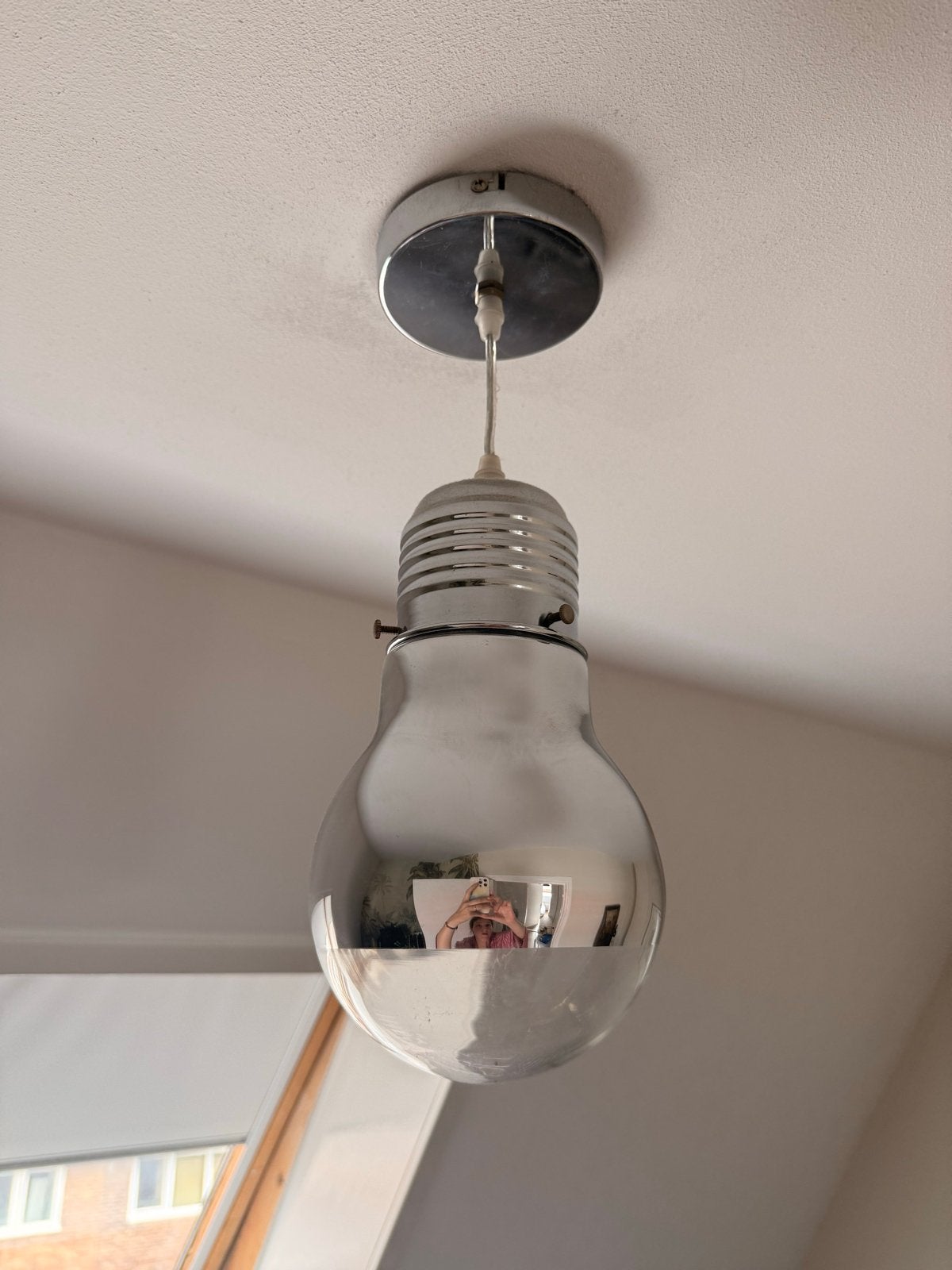 2 Kwantum hanglampen in gloeilampvorm, Ophalen of Verzenden, Gebruikt, Glas