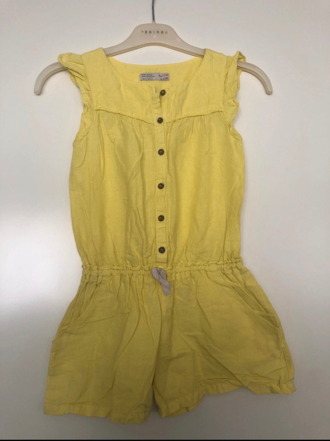Zomerse Gele Jumpsuit voor Meisjes - Zara, Ophalen of Verzenden, Zo goed als nieuw, Meisje, Overige typen