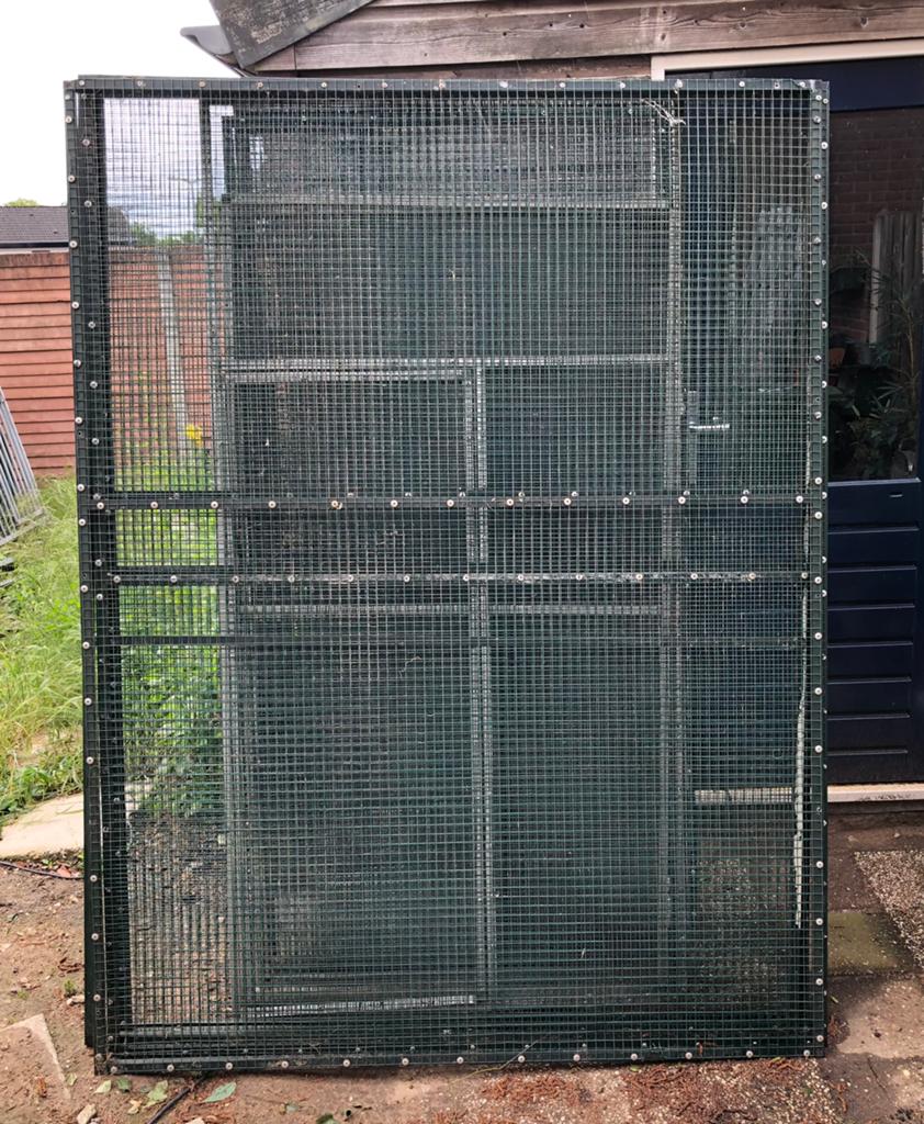 5x aluminium Voliere panelen 2 m hoog 1,5 breed, Dieren en Toebehoren, Vogels | Hokken en Kooien, Ophalen, Zo goed als nieuw, Aluminium
