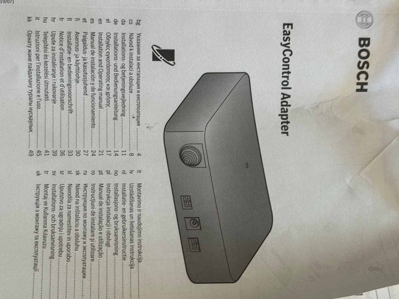 Nefit EasyControl Thermostaat met Bosch EasyControl Adapter, Doe-het-zelf en Verbouw, Thermostaten, Ophalen of Verzenden, Slimme thermostaat