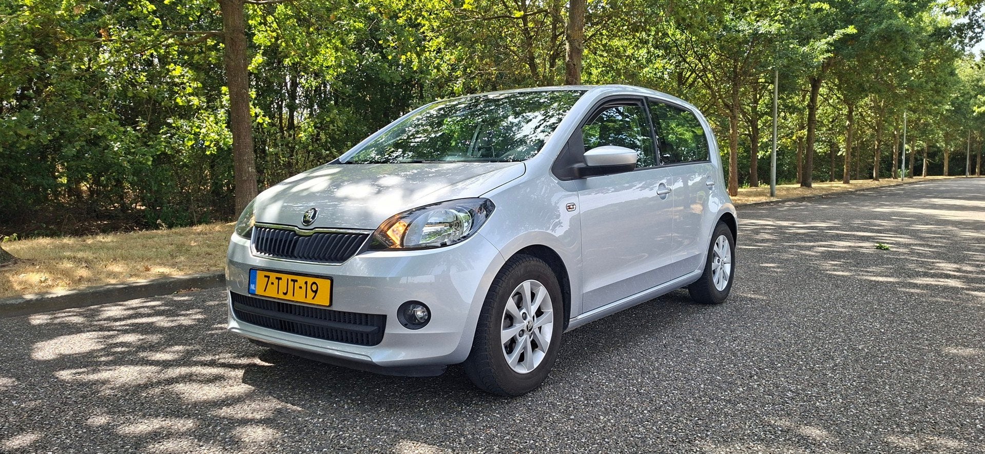 Skoda Citigo 1.0 Greentech navi/bluetooth/cruise/airco, Voorwielaandrijving, Euro 5, Stof, Gebruikt