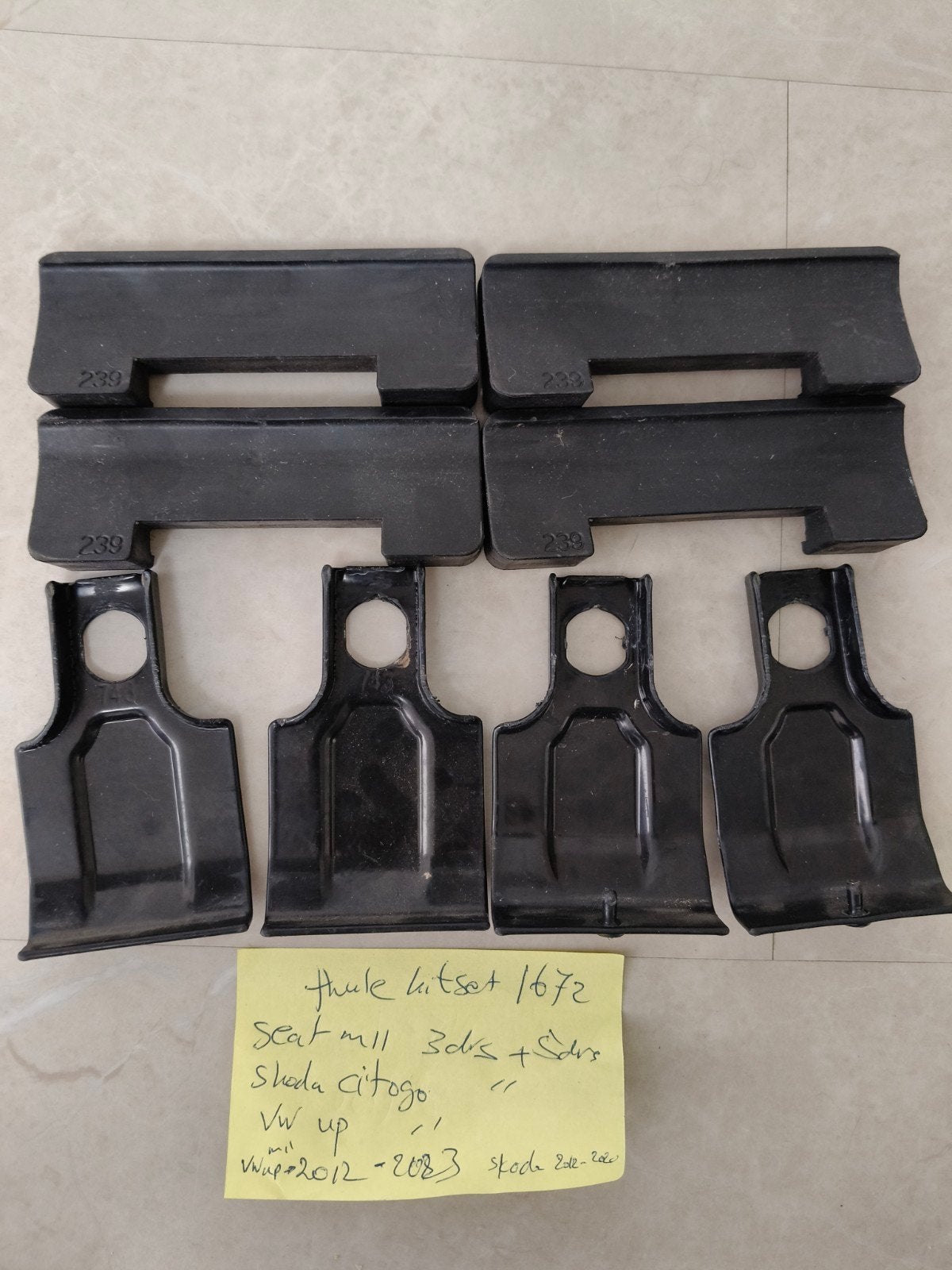 Thule kitset 1672 seat mii Skoda citigo vw up bj. 2011-2023, Ophalen of Verzenden, Zo goed als nieuw