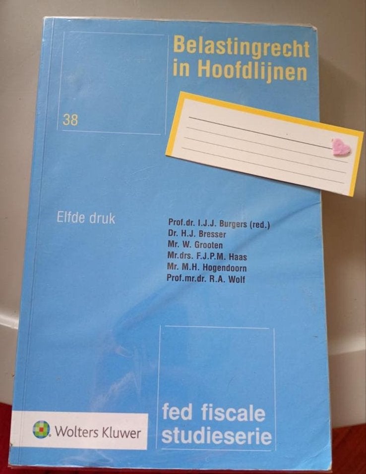 Belastingrecht in hoofdlijnen, Ophalen of Verzenden, Zo goed als nieuw
