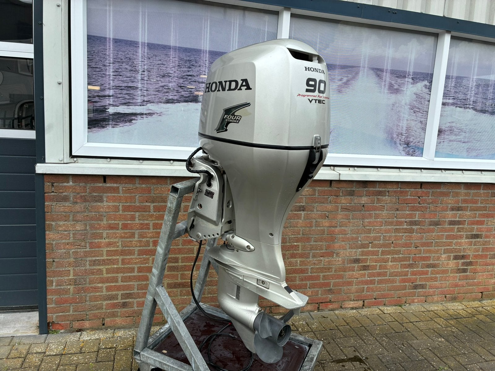 Honda 90 pk 4 takt EFI, Powertrim , bj 2010 Vaarklaar, Gebruikt, Elektrische start, Mercury, Ophalen of Verzenden
