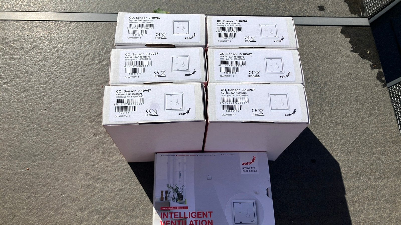 7x zehnder CO2 sensor 655000865 wit nieuw in doos, Ophalen of Verzenden, Nieuw, Ventilator en Afzuiger