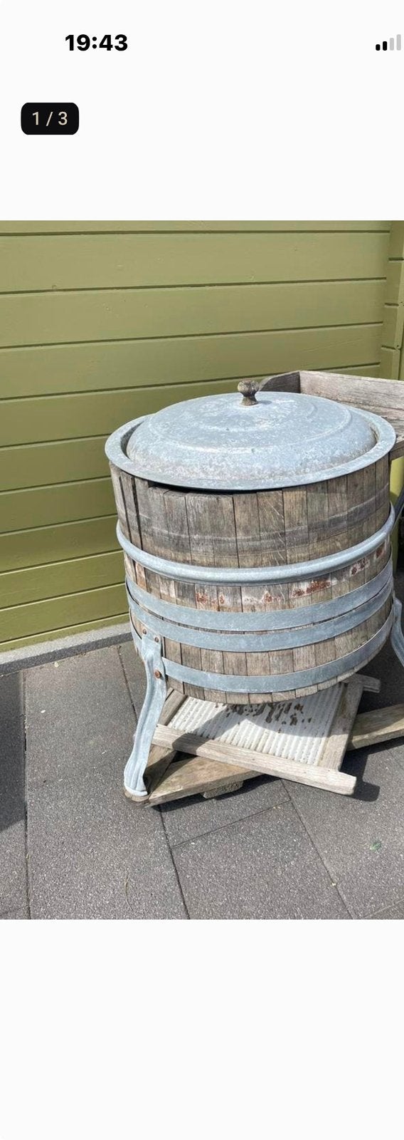 Antiek wasmachine incl wasbret, Ophalen