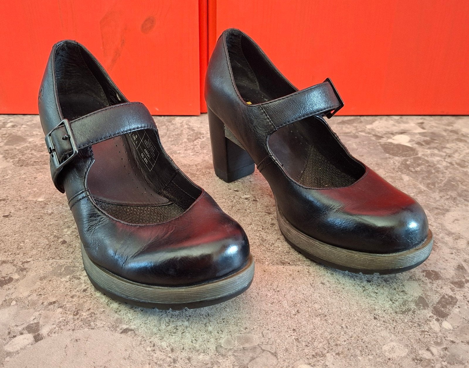 Dr Martens Marlena vintage zeldzaam zwart glad leer mt 39, Kleding | Dames, Zwart, Ophalen of Verzenden, Schoenen met hoge hakken