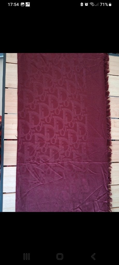 Authentic Vintage Dior Oblique Shawl With Certificate, Maat 46/48 (XL) of groter, Ophalen of Verzenden, Zo goed als nieuw, Sjaal