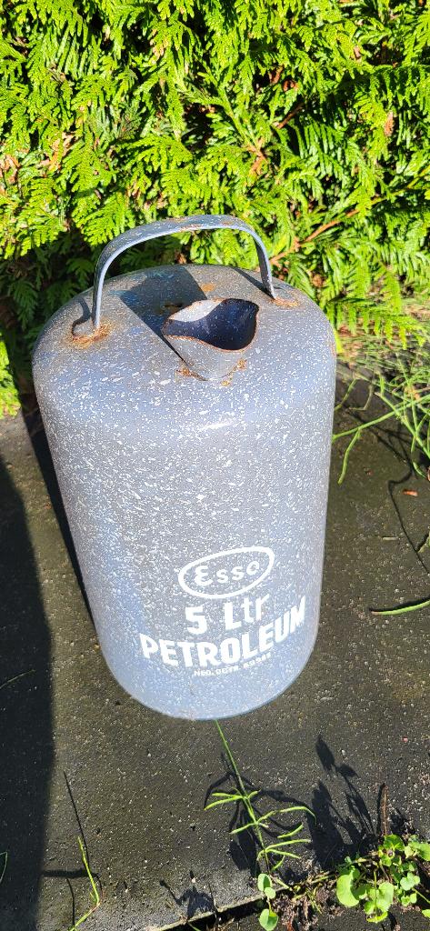 Esso 5l oliekan  emaille, Ophalen