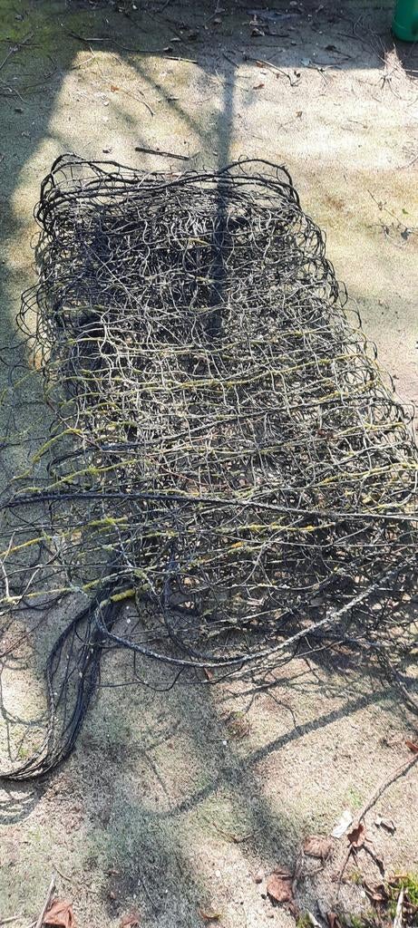 Net 12 x 1.50 met gaten 12x 12cm, Tuin en Terras, Gaas en Draad, Ophalen of Verzenden, Gebruikt, 20 meter of meer, Draad