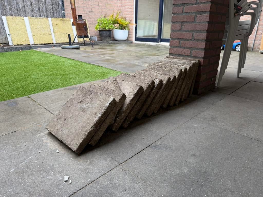 Tuintegels 30x30, Ophalen, Zo goed als nieuw, Hout