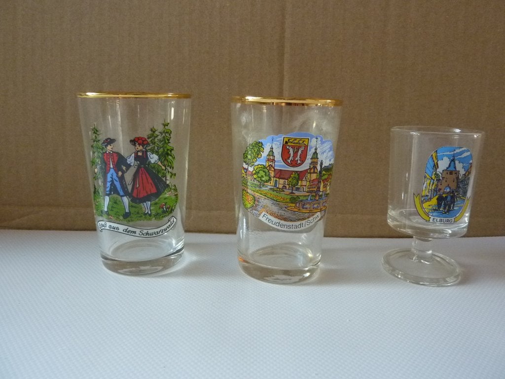 3 leuke glaasjes., Ophalen of Verzenden, Zo goed als nieuw, Overige typen
