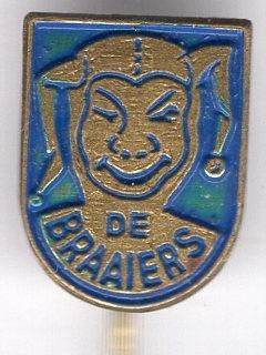 De Braaiers blauw op koper  carnavals speldje ( Z_235 ), Verzenden, Nieuw, Stad of Land, Speldje of Pin