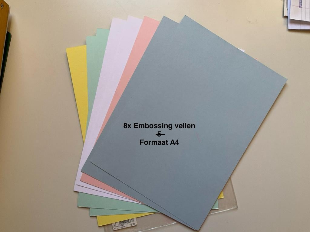 kaarten maken - embossing vellen - A4 papier, Ophalen of Verzenden, Nieuw, Overige thema's, Blanco kaart of Basiskaart