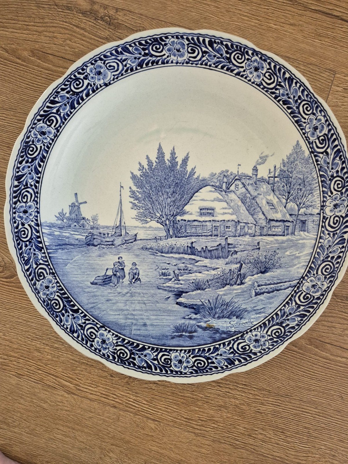 2 Delfts blauwe bordjes, Ophalen