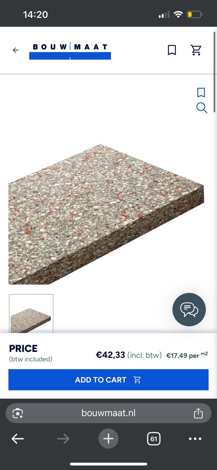 Geluidisolatie, Overige materialen, Nieuw, Minder dan 5 m², Ophalen