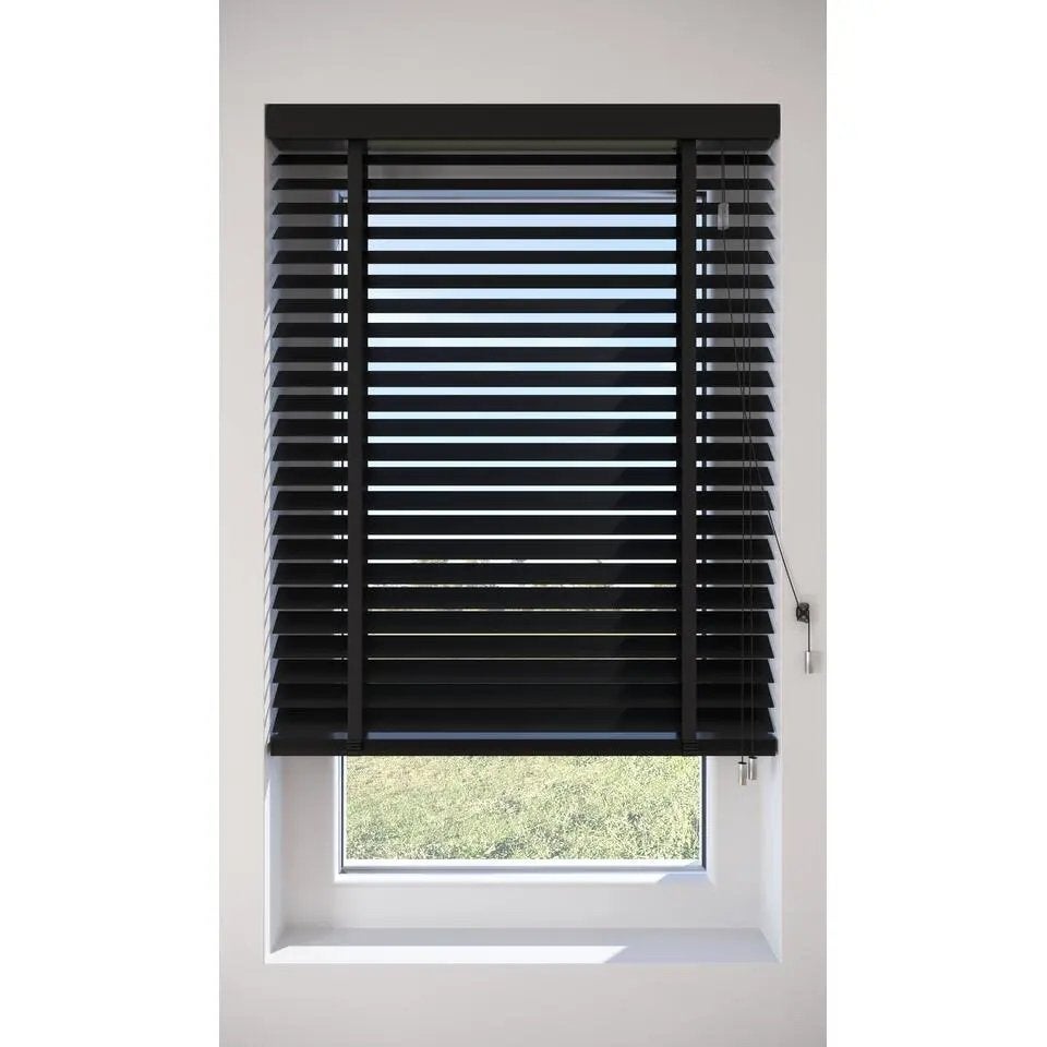 Houten luxaflex, Ophalen, Jaloezie, Gebruikt, Zwart