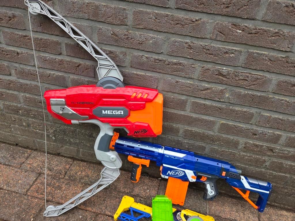 Grote partij Nerf speelgoed met pijlen, Kinderen en Baby's, Speelgoed | Overig, Ophalen, Gebruikt, Jongen of Meisje