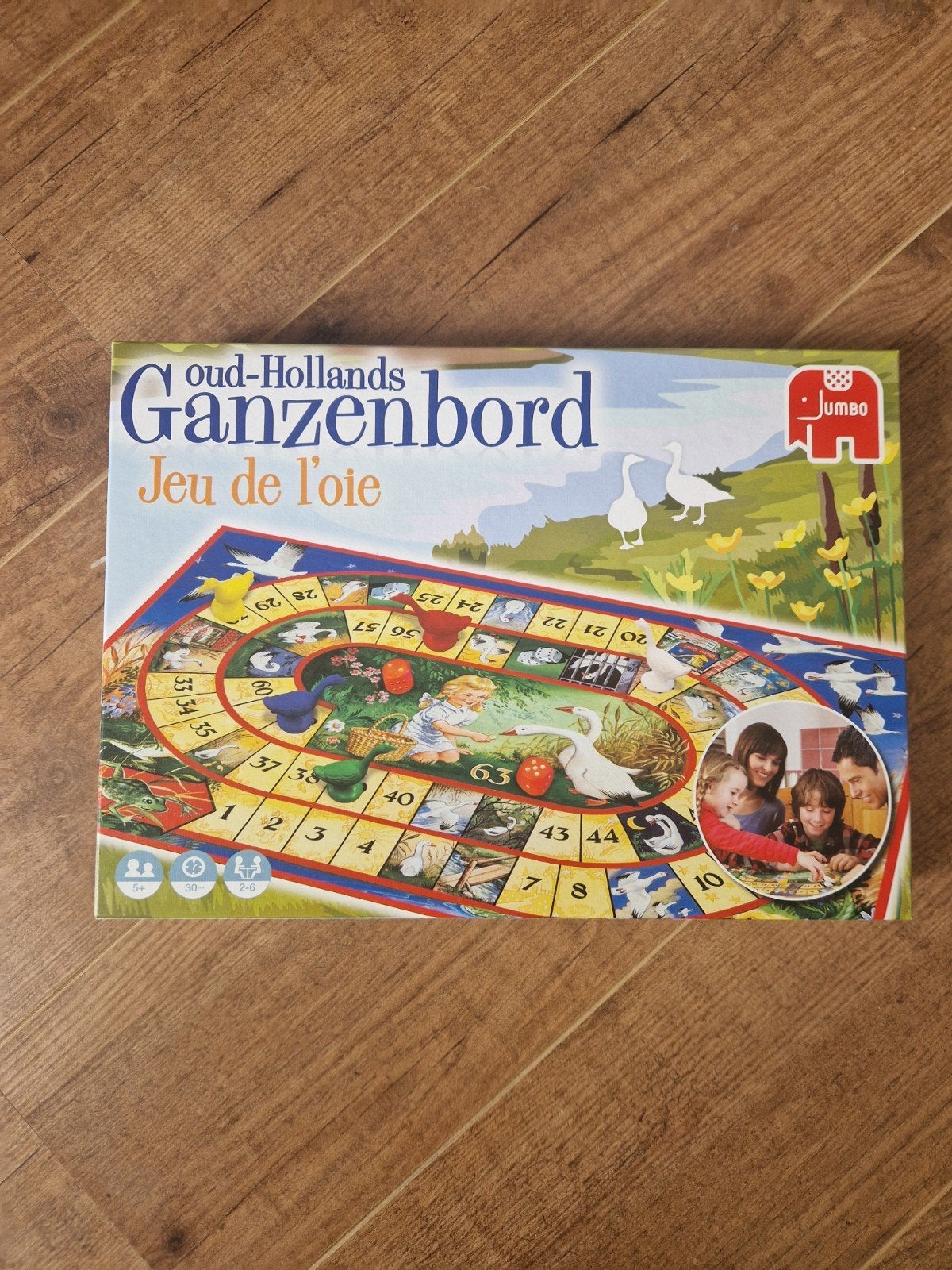 Jumbo Oud-Hollands Ganzenbord - Klassiek Bordspel, Drie of vier spelers, Ophalen of Verzenden, Zo goed als nieuw, Jumbo