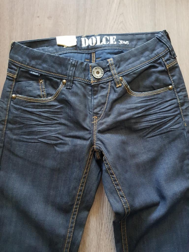 Nieuwe donkerblauwe il Dolce jeans nicole maat XS of 27, Nieuw, Ophalen of Verzenden, W27 (confectie 34) of kleiner, Il Dolce jeans