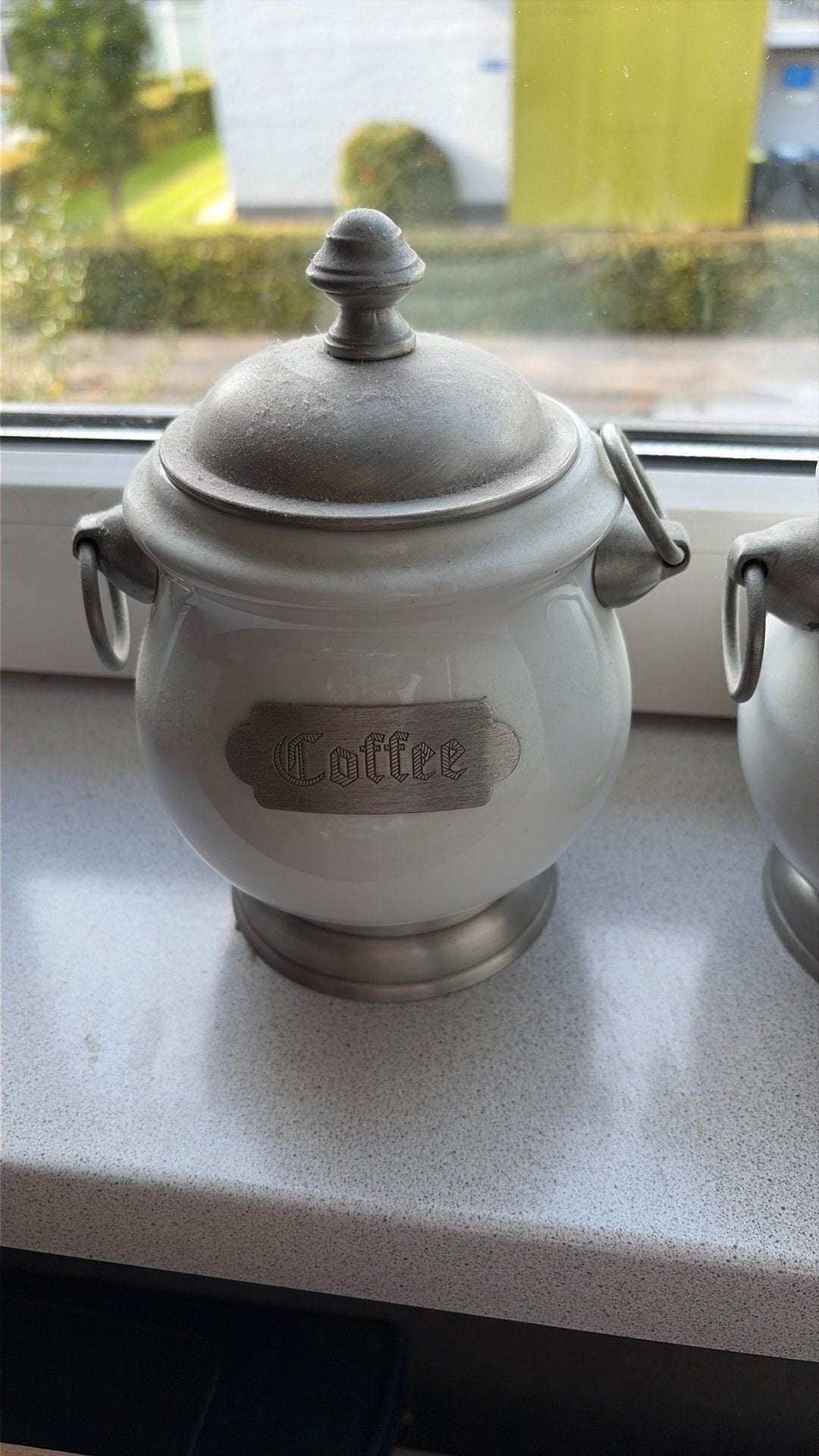 Koffie thee suiker pot Vinted brocante, Ophalen of Verzenden, Zo goed als nieuw, Overige materialen, Pot, Bus of Blik