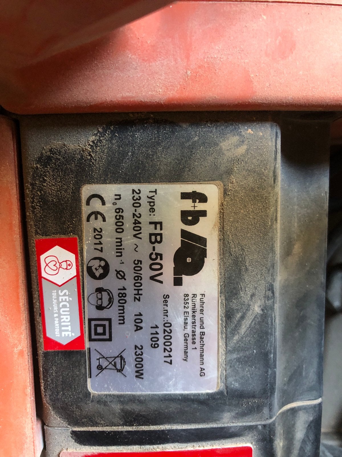 FB50V sleuvenfrees, Ophalen, Gebruikt