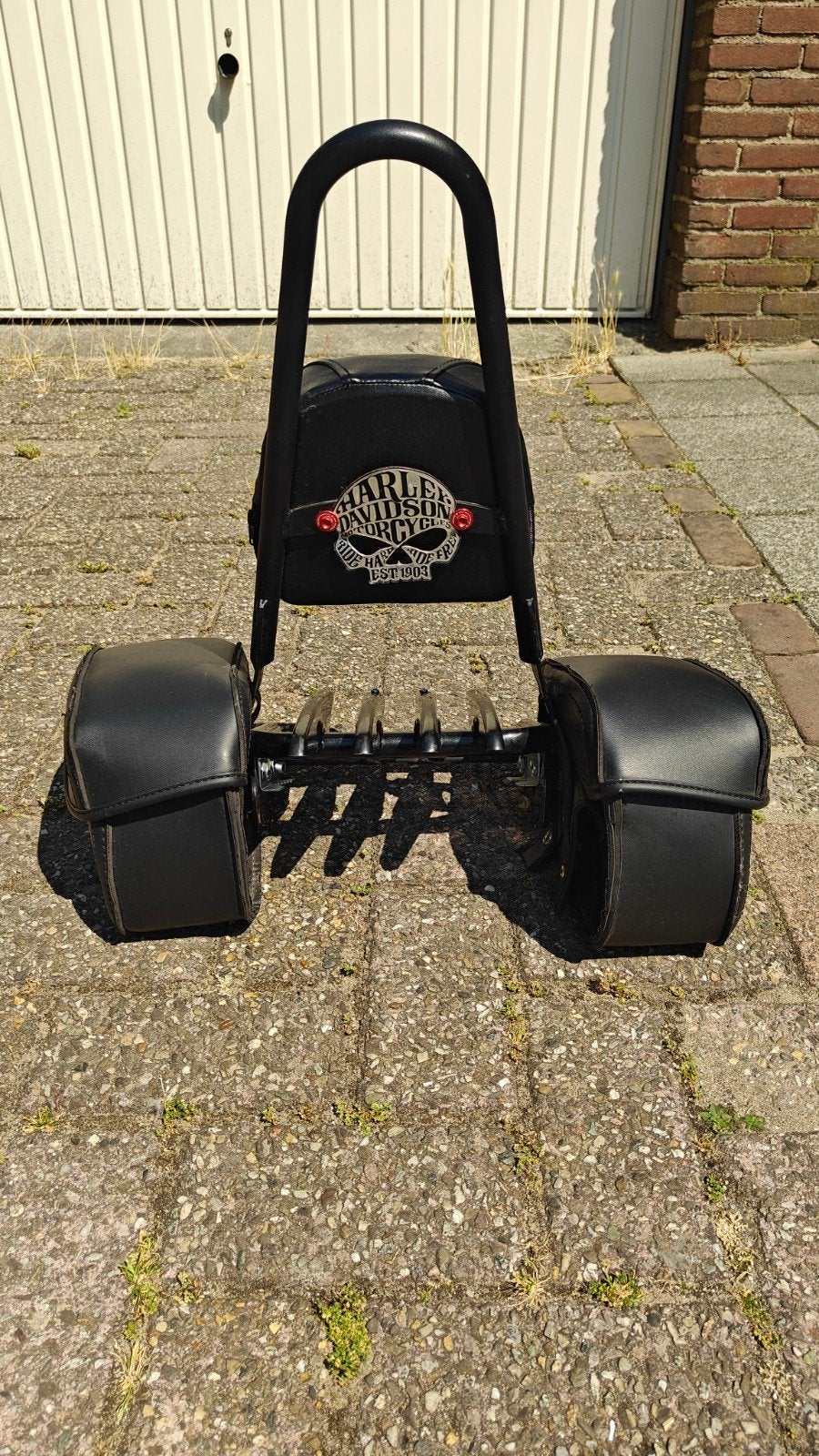 Harley Davidson Sissybar met tassen, Ophalen of Verzenden, Gebruikt