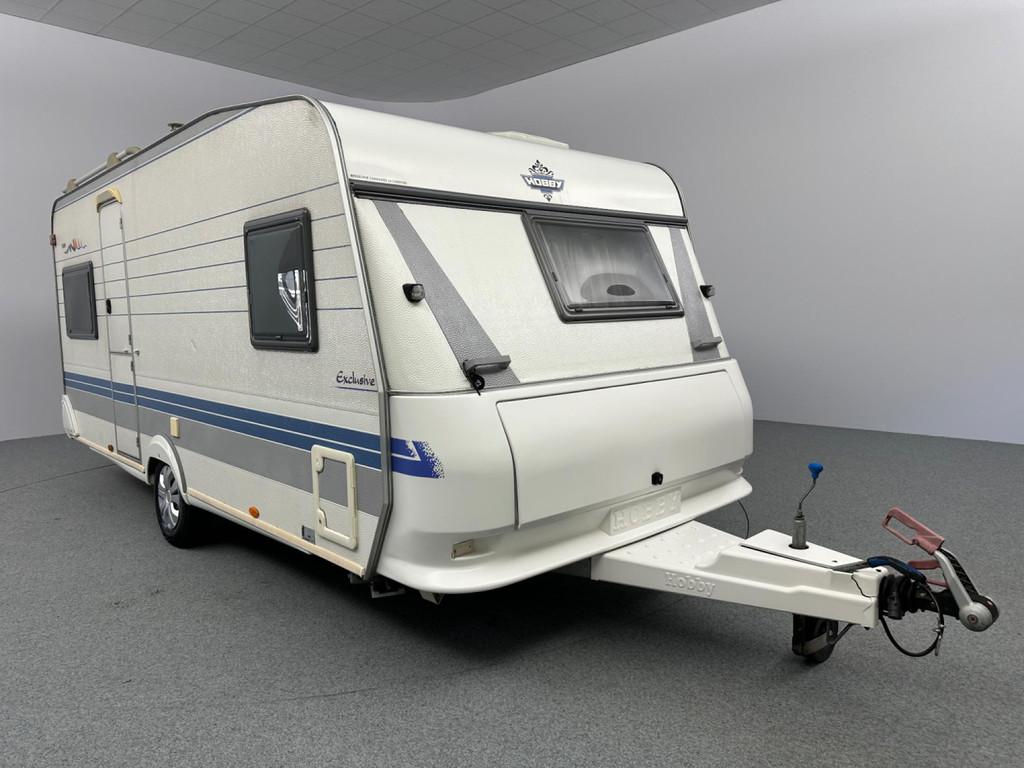 De Hobby Exclusive 495 UFe Voortent Fietsendrager, Caravans en Kamperen, Caravans, Bedrijf, tot en met 4, 1000 - 1250 kg, Rondzit