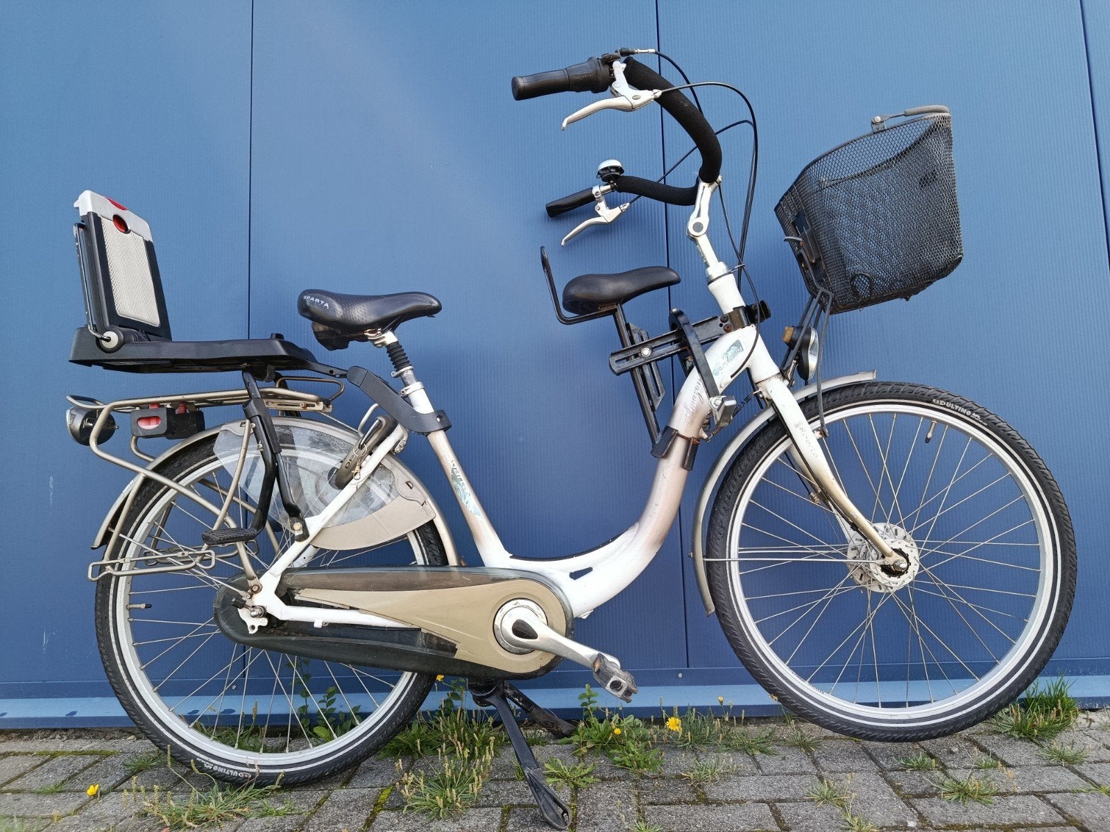 Moederfiets Sparta Amazone 7 versn AXA slot 2 kinderzietjes, Ophalen, 2 zitjes, Sparta, 47 tot 50 cm