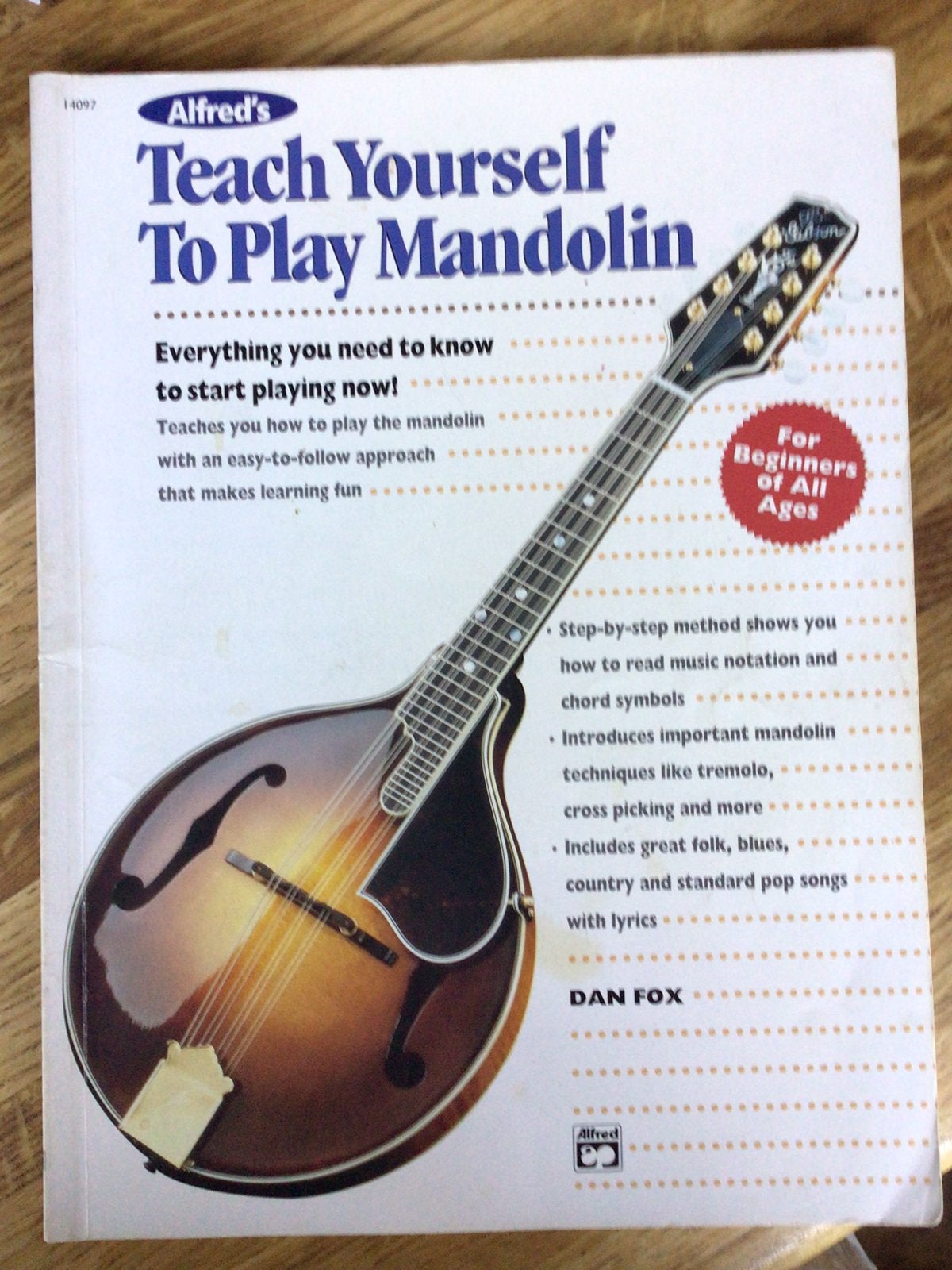 Alfred’s Teach yourself to play mandolin, mandoline, Les of Cursus, Ophalen of Verzenden, Zo goed als nieuw, Banjo of Mandoline