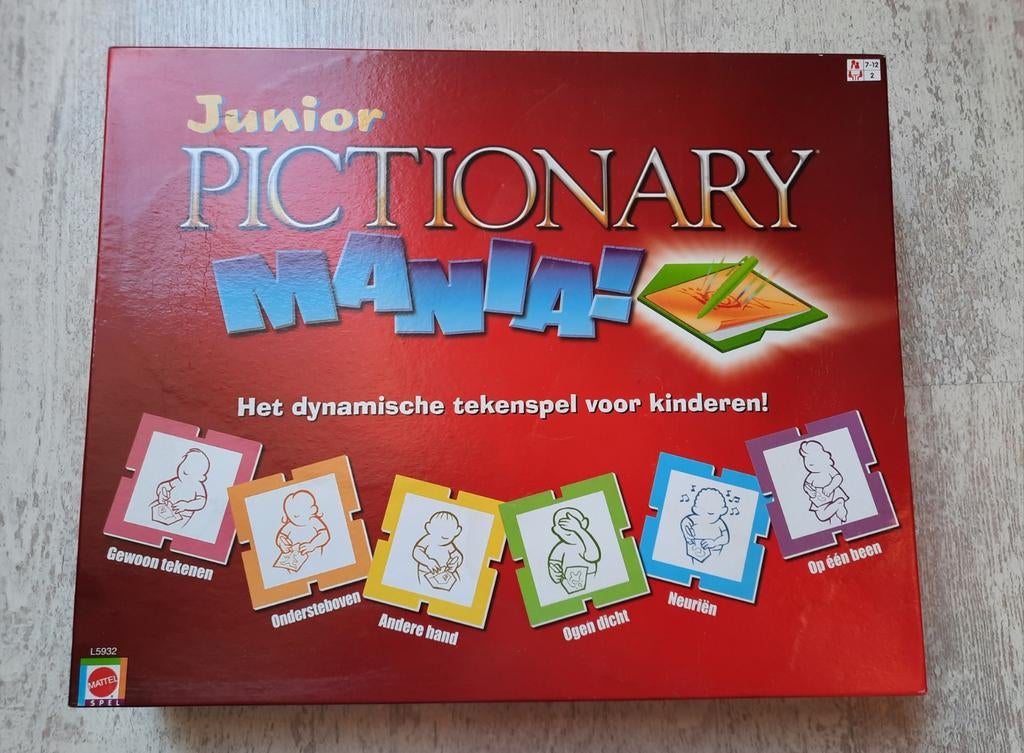 Mooi teken spel PICTIONARY MANIA JUNIOR, Vijf spelers of meer, Ophalen of Verzenden, Zo goed als nieuw