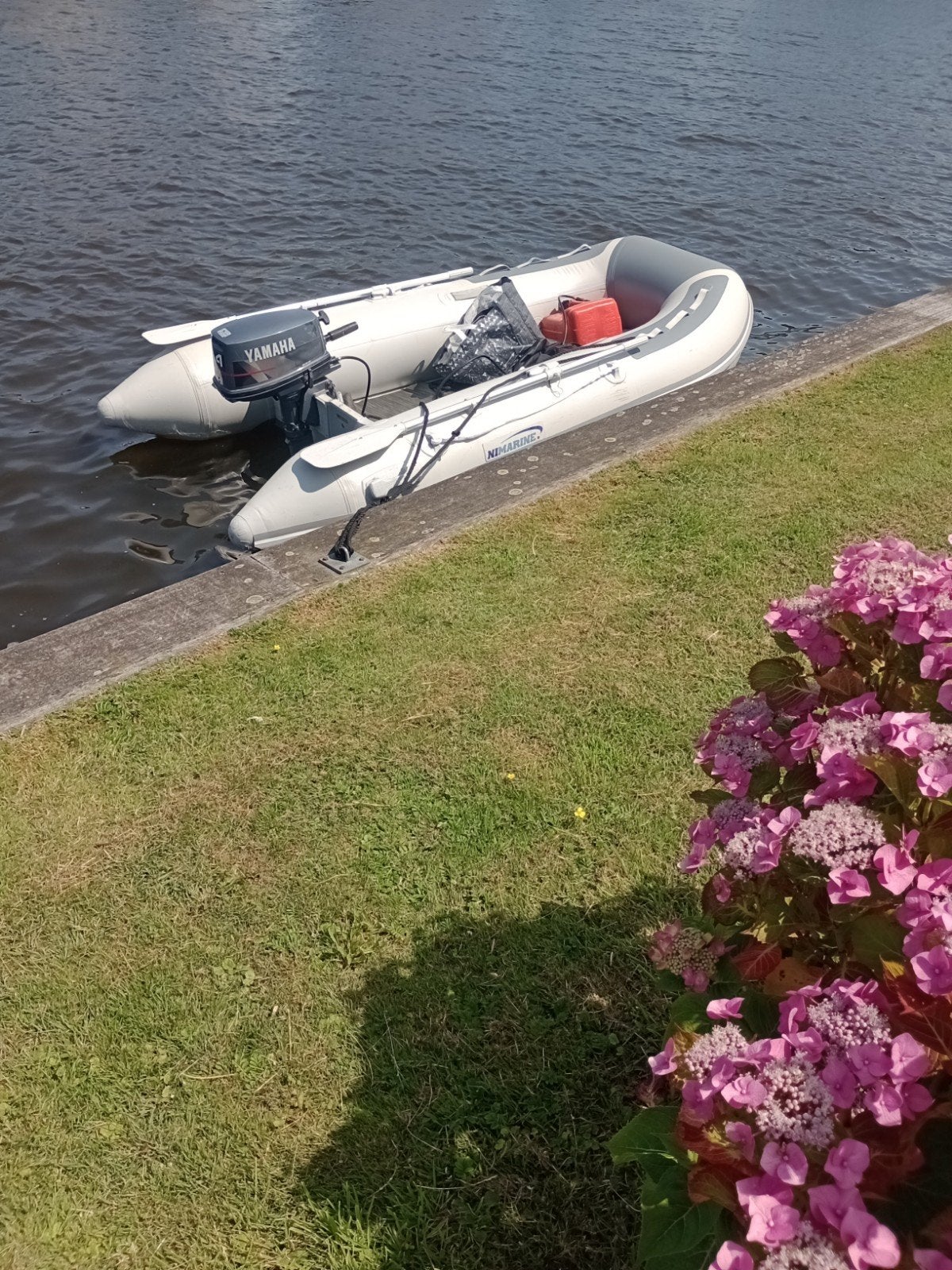 Nimarine opblaasboot met Yamaha buitenboordmotor, Watersport en Boten, Ophalen, Airdeck, Gebruikt, Inclusief motor