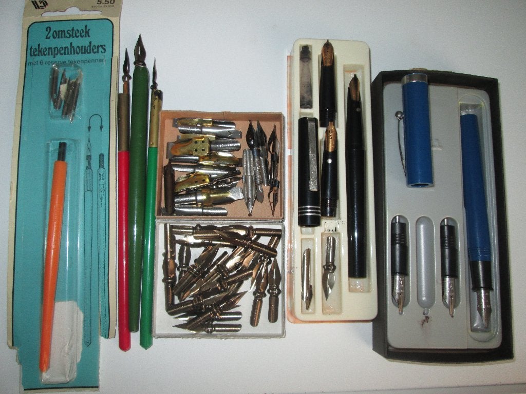 kalligrafie Schaeaffer Osmiroid kroontjespen tekenpen, Ophalen of Verzenden, Gebruikt, Overige typen