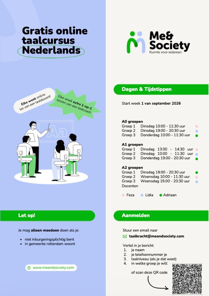Gratis Nederlandse taallessen - A0/A1/A2 - Rotterdam, Diensten en Vakmensen, Bijles, Privé-les en Taalles, Taalles