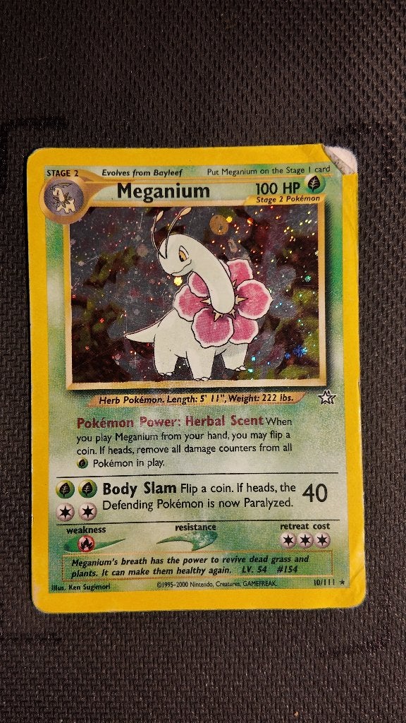 Meganium 10 Neo Genesis | Pokemon kaart, Hobby en Vrije tijd, Verzamelkaartspellen | Pokémon, Ophalen, Zo goed als nieuw, Losse kaart