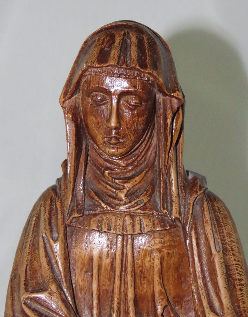 Eiken houten beeld Mater Dolorosa, Houtsnijwerk, Verzenden, 20 - 50 cm, Hout