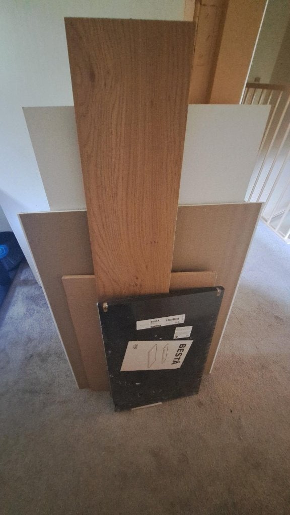 gratis diverse platen hout en 1x fermacell, Ophalen, Gebruikt