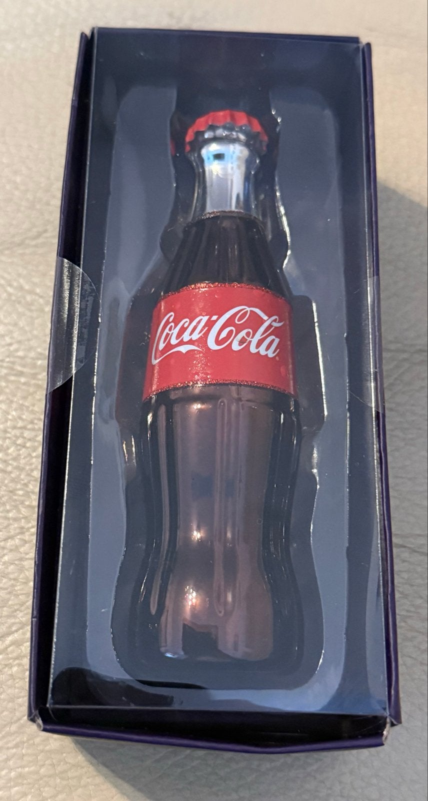 Coca-Cola flesje glazen hanger - Nieuw in verpakking, Ophalen, Nieuw