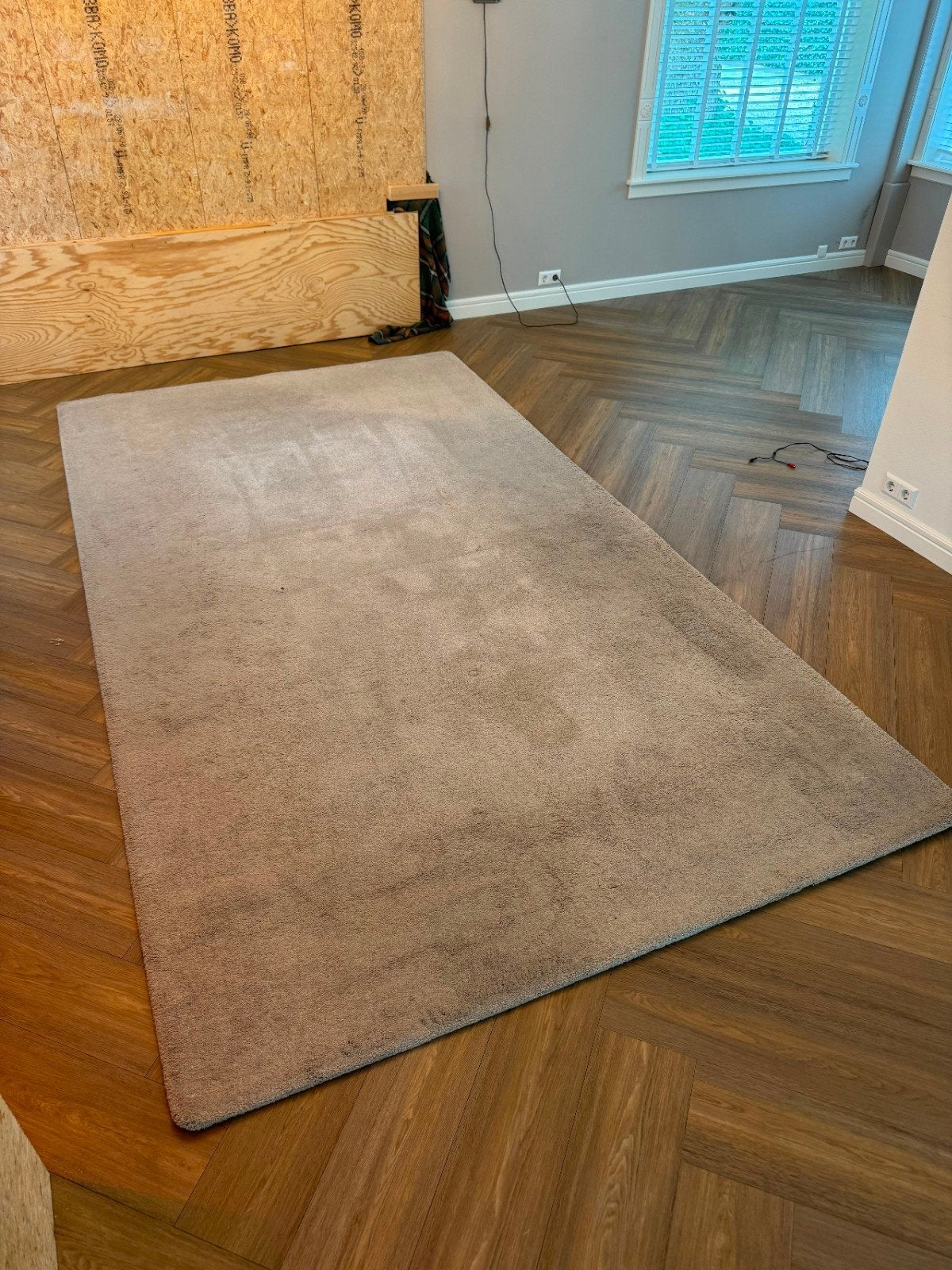 Beige vloekleed 360x203, Huis en Inrichting, Ophalen, Rechthoekig, 125 cm of meer, Minder dan 100 cm
