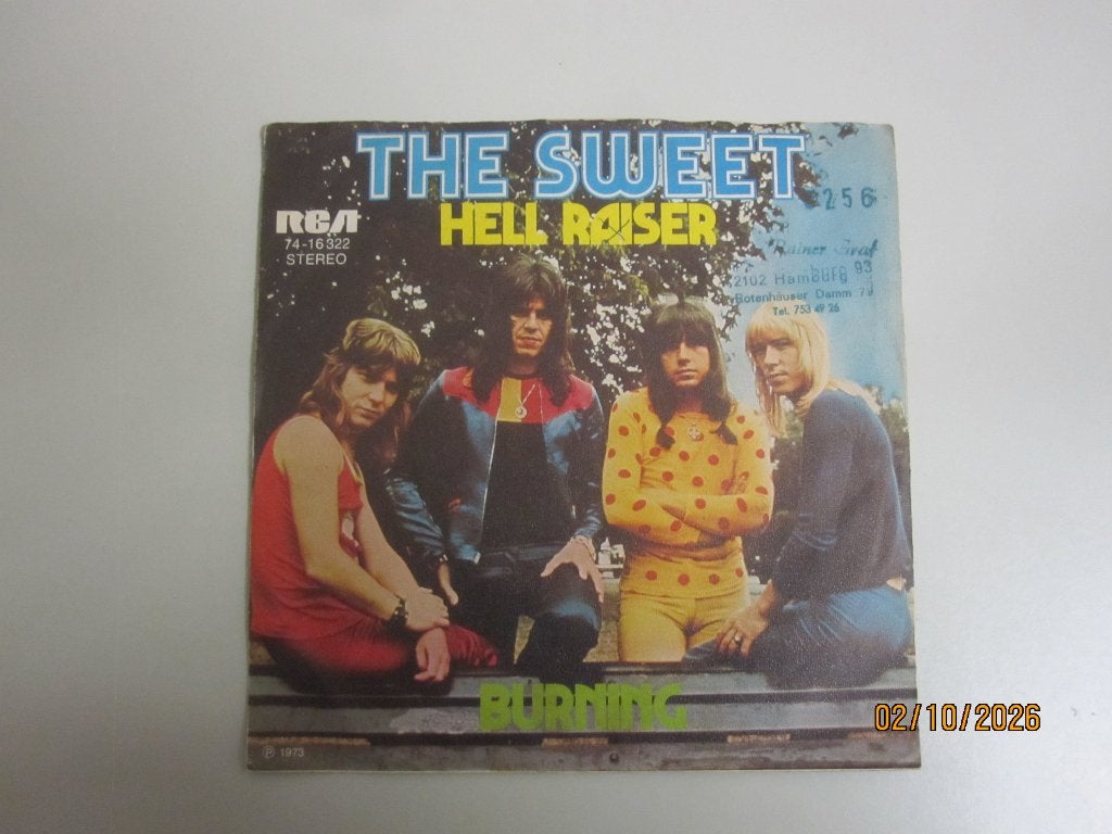 THE SWEET -  hell raiser - vinyl 7", Gebruikt, 7 inch, Ophalen of Verzenden, Rock en Metal