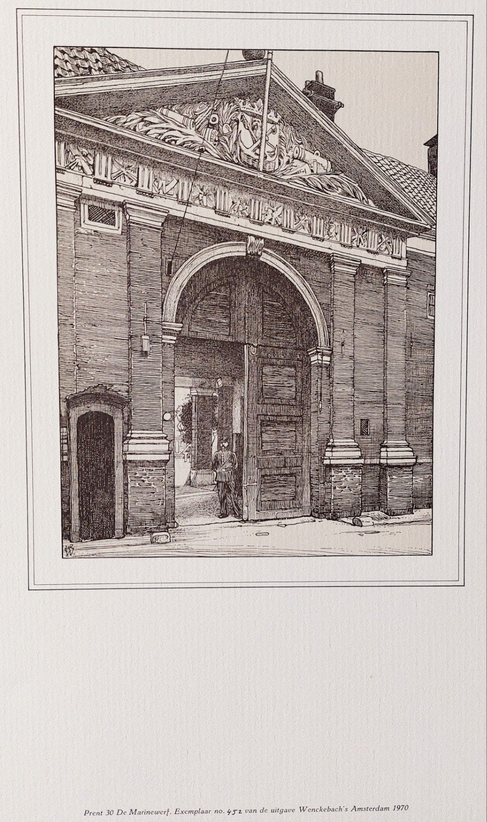 Poort v/ d Marinewerf ... Amsterdam ... L.W.R. Wenckebach., Ophalen of Verzenden