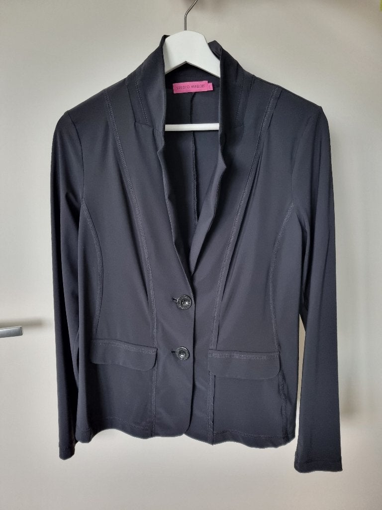 Mooie zwarte blazer van Studio Anneloes. Maat L. Zgan, Maat 38/40 (M), Studio Anneloes, Zwart, Ophalen of Verzenden