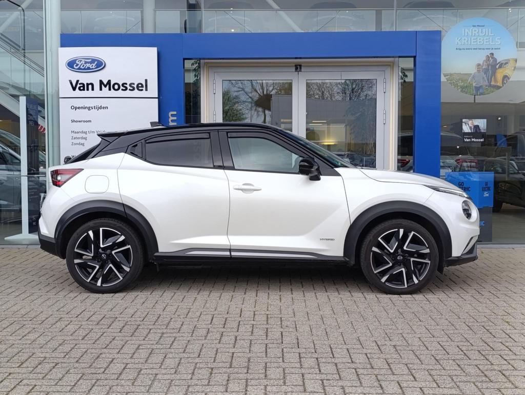 Nissan Juke 1.6 Hybrid N-Design | Stoel/stuur voorruitverwar, 12 maanden, Stof, Gebruikt, Wit