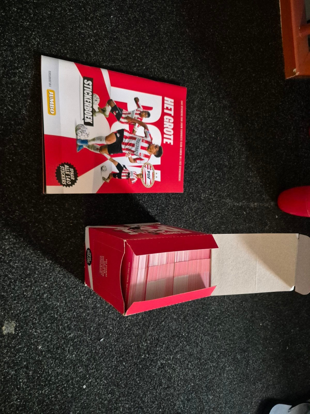 PSV Jumbo Stickerboek met volle doos stickers, Ophalen of Verzenden, Nieuw, Sport