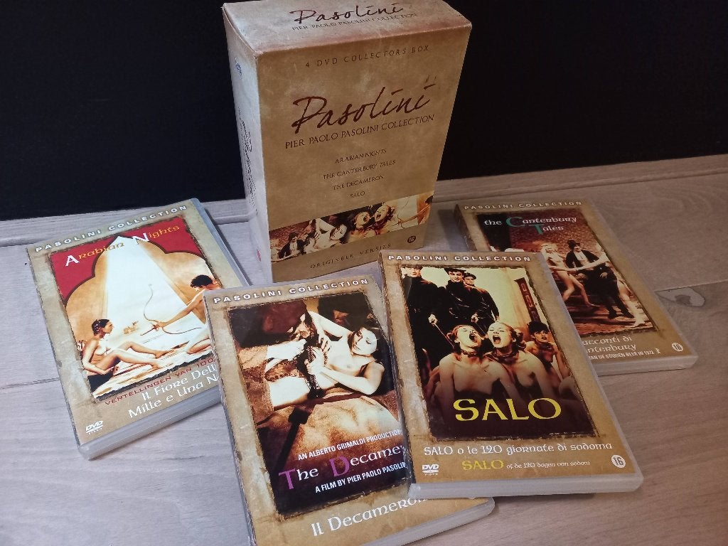 Pier Paolo Pasolini (4xDVD BOX SET) Jaren 70 ITALIAN CINEMA, Nederlands, Zo goed als nieuw, Italiaans, Drama