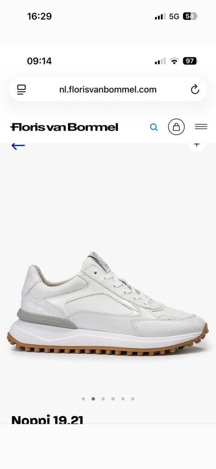 Witte leren sneakers Floris Van Bommel | Maat 39, Kleding | Dames, Schoenen, Ophalen of Verzenden, Zo goed als nieuw, Wit, Sneakers of Gympen