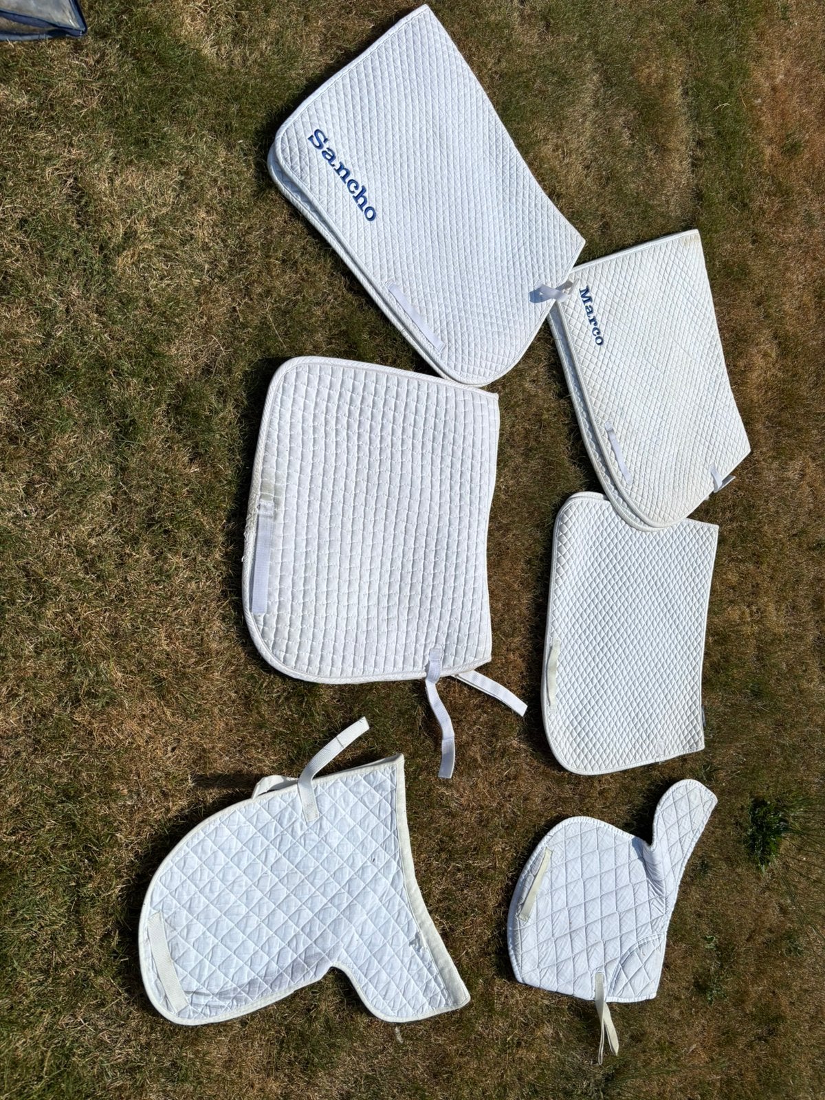 Set van 6 witte dekjes, Ophalen of Verzenden, Gebruikt