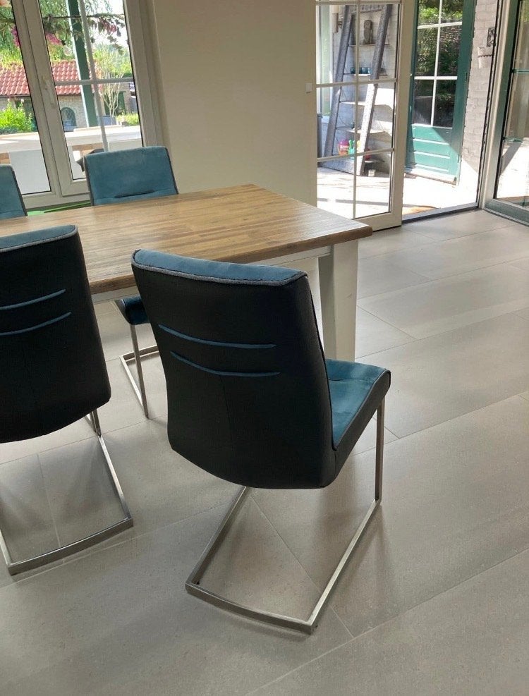 4x Stoelen - Modern design met comfortabele zitting, Ophalen, Gebruikt, Blauw, Vier