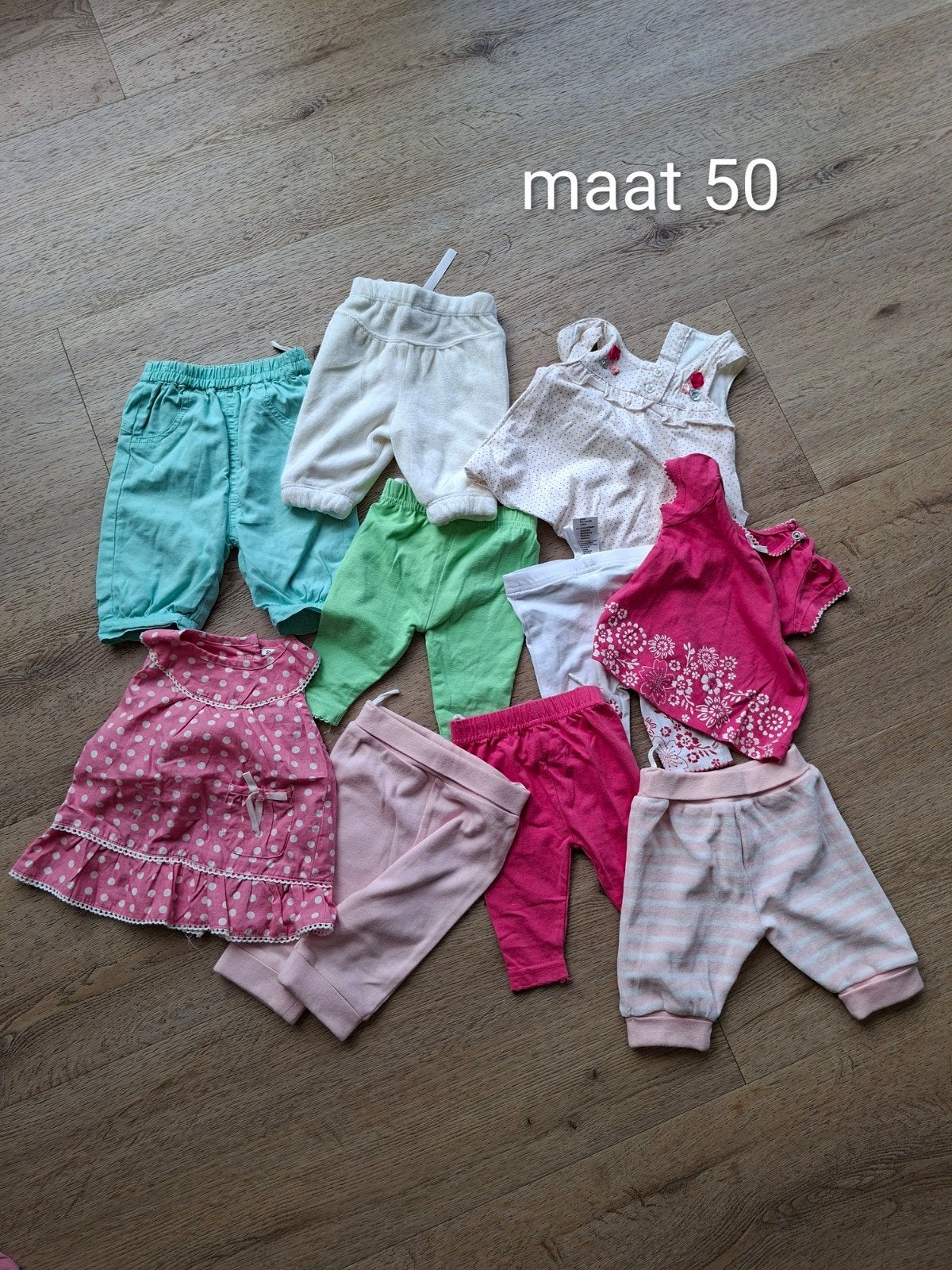 Meisjeskleding pakket maat 50 - Diverse kledingstukken, Kinderen en Baby's, Babykleding | Maat 50, Ophalen of Verzenden, Gebruikt