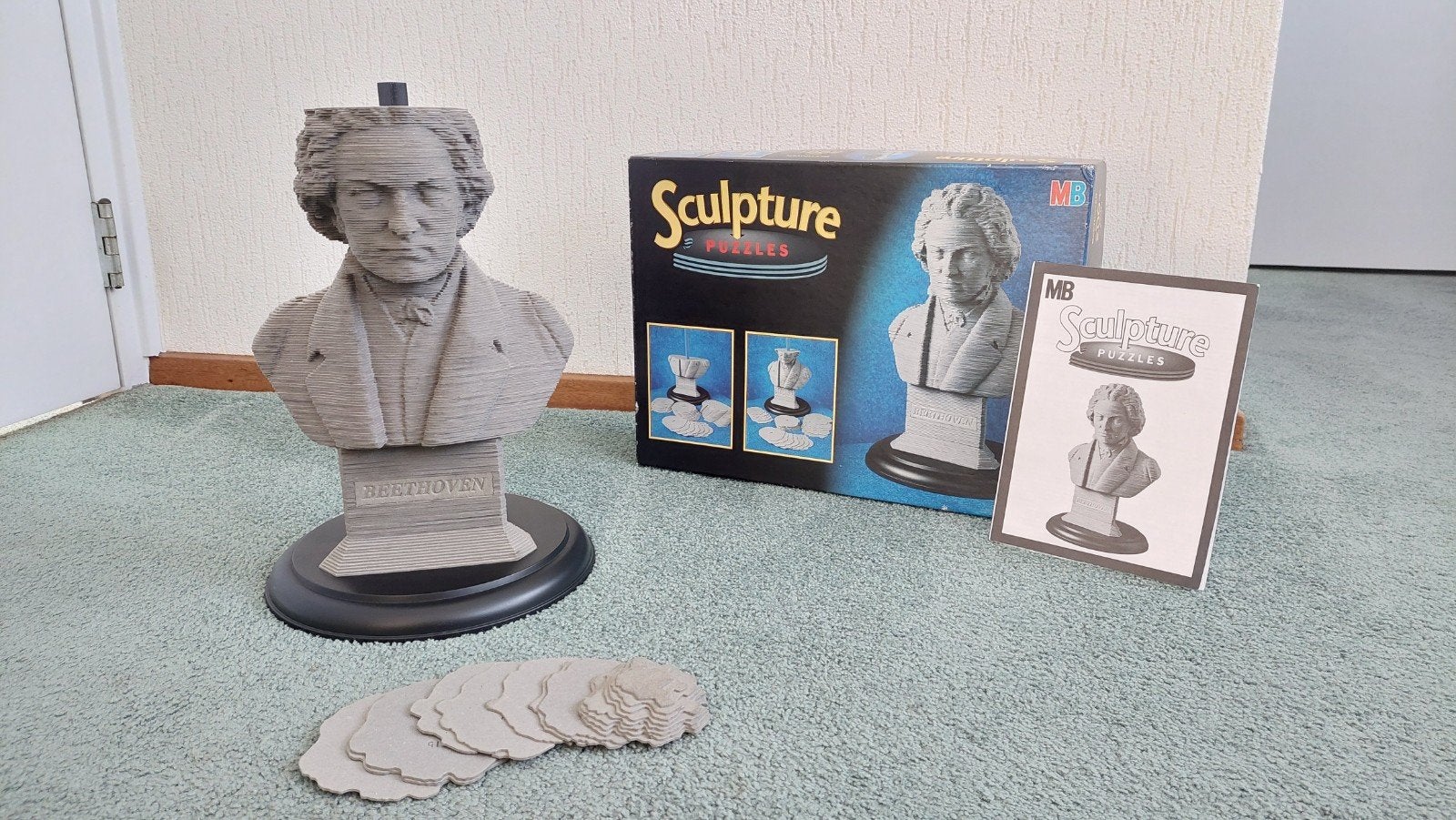 MB sculpture puzzel Beethoven, Ophalen, 500 t/m 1500 stukjes, Zo goed als nieuw, Rubik's of 3D-puzzel